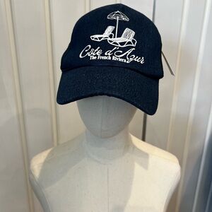 Anthropologie Navy Blue Côte d'Azur Hat
